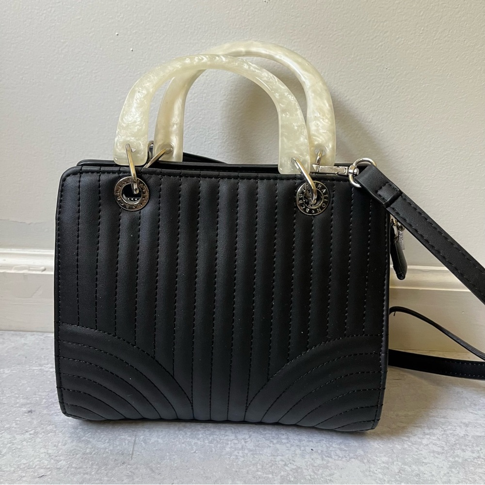 BCBGeneration Quilted Purse Enamel Handle